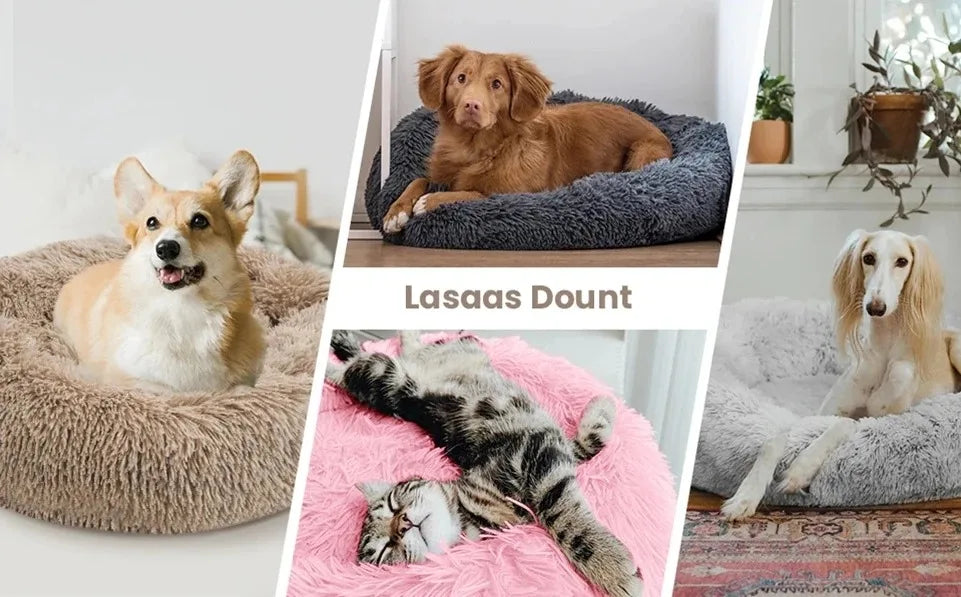 Round Plush Dog Bed